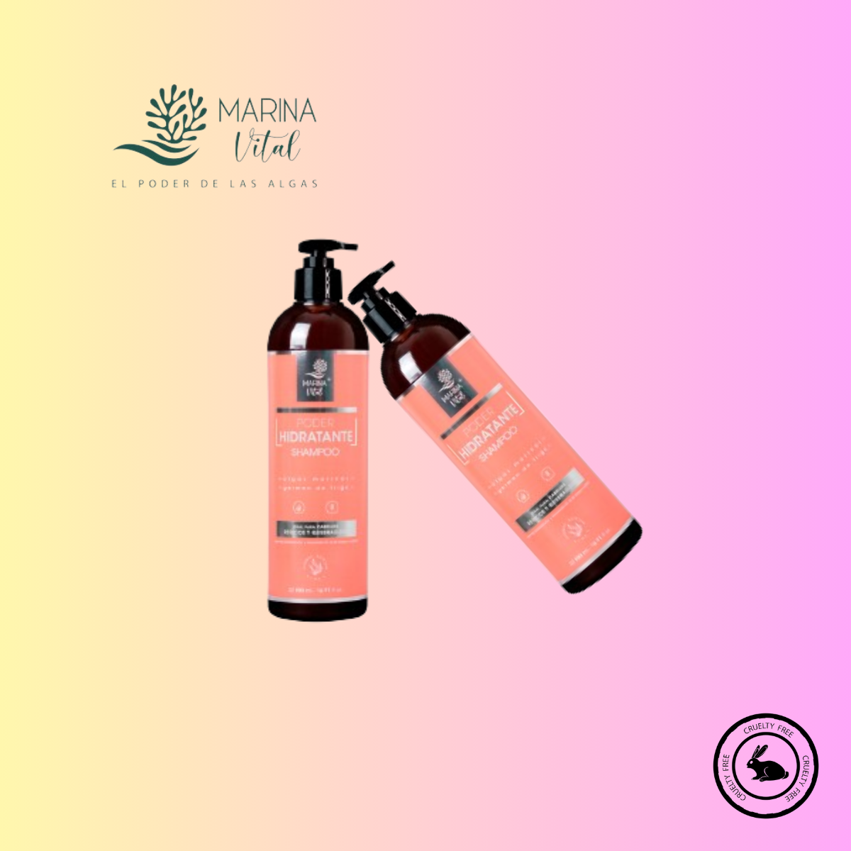 Shampoo Poder Hidratante Algas Marinas 2 prod Marina Vital