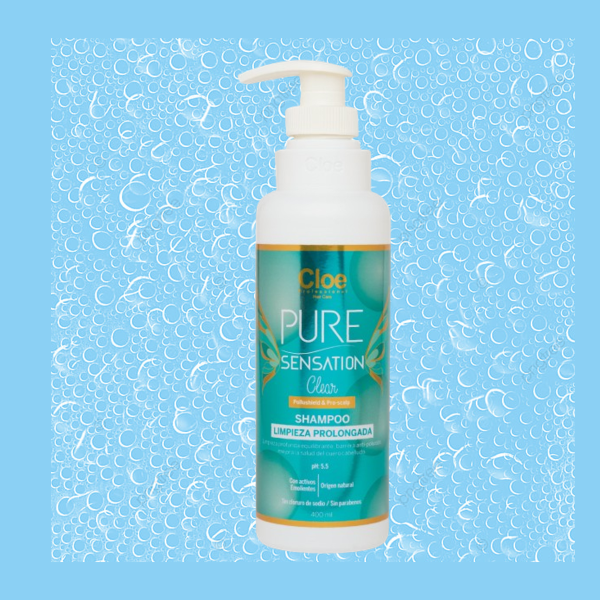 Shampoo Cloe Pure Sensation Clear Raiz Grasa Punta Seca