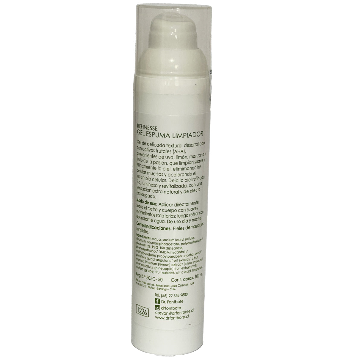 Gel Espuma Limpiador Con Aha 100 Ml Dr Fontbote