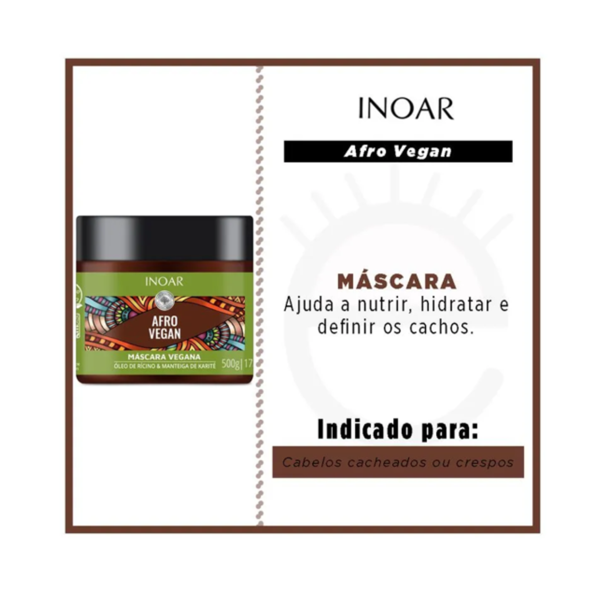 Mascara Afro Vegan 500 Ml Inoar
