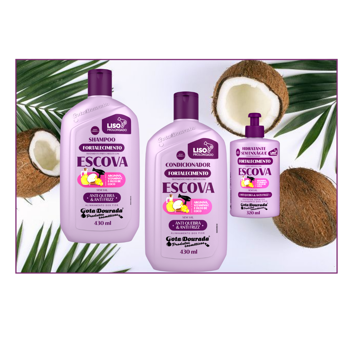 Gota Dorada Kit Fortalecedor Y Brillo Cabello Liso
