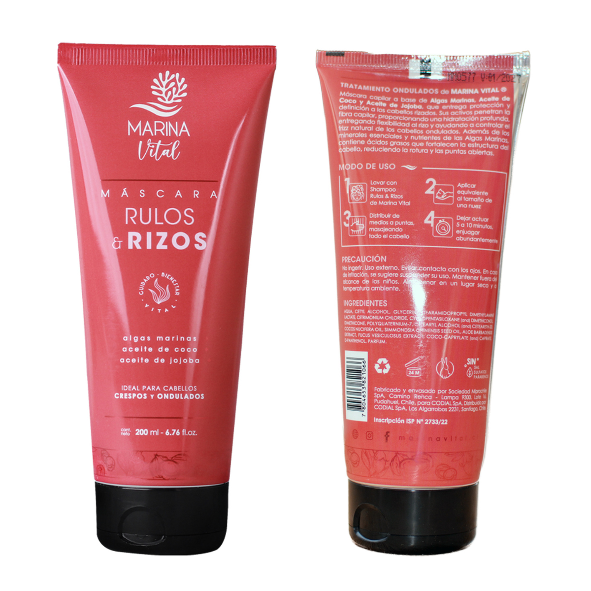 Mascara Rulos y Rizos 200 ml Marina Vital