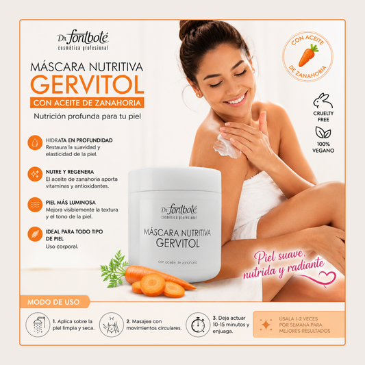 1434 MÁSCARA NUTRIT. GERVITOL C/ACEITE DE ZANAHORIA 500 g