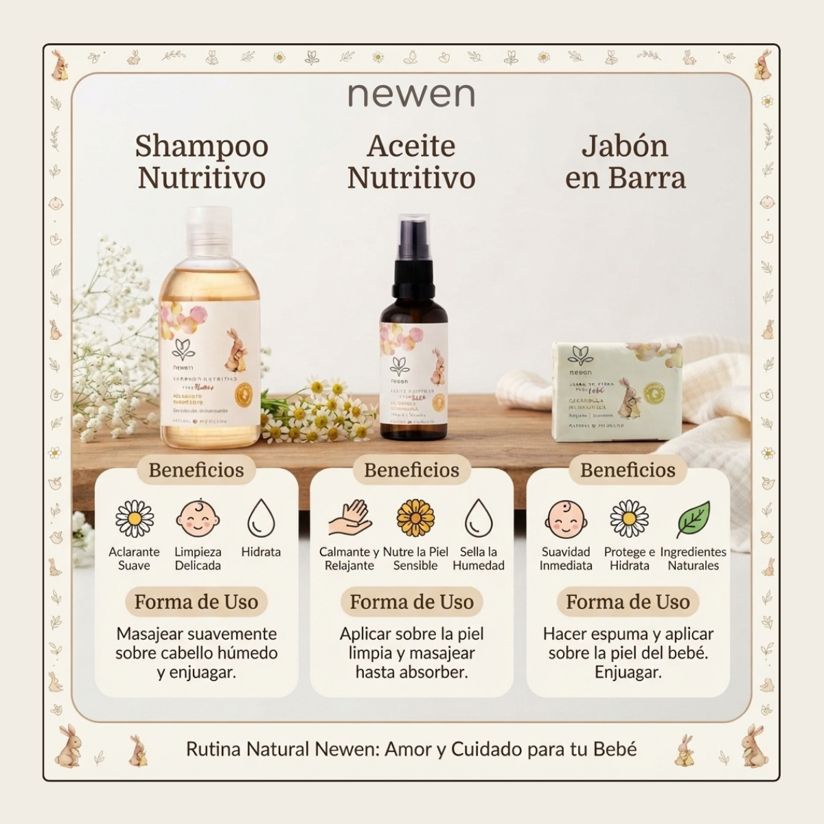 Shampoo + Jabón + Aceite Nutritivo Niño (a)