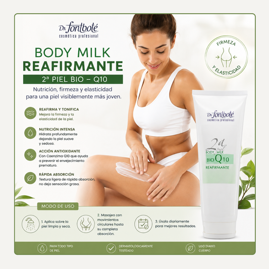 1468 BODY MILK REAFIRMANTE 2ª PIEL BIO - Q10 250 ml