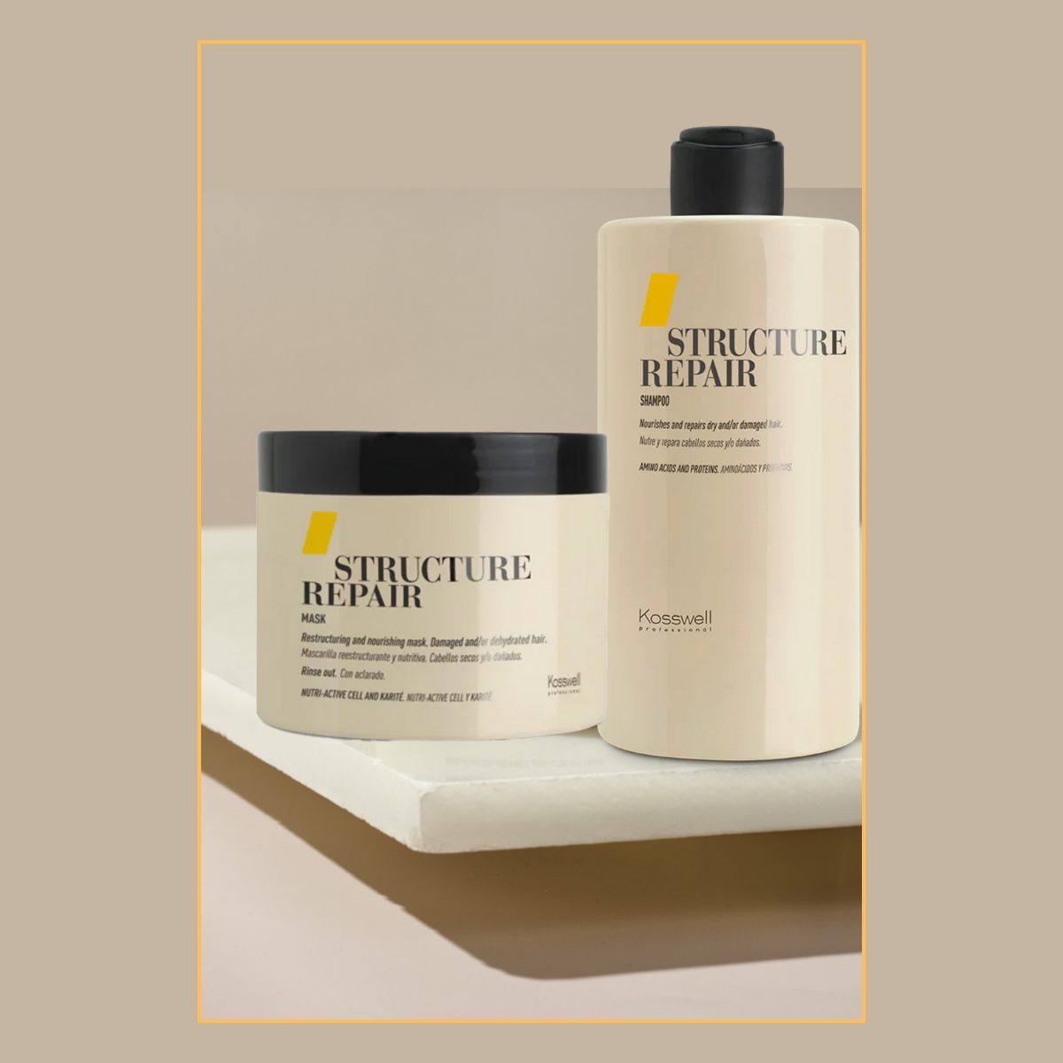 Structure Repair Shampoo y Máscara 500 ml c/u Kosswell