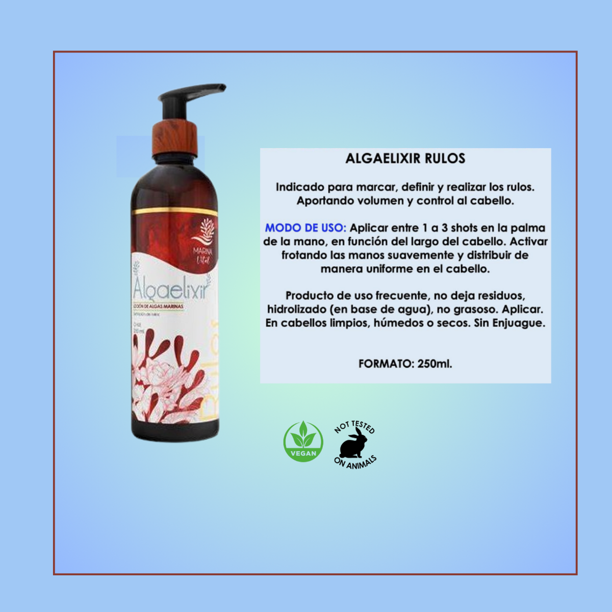 Loción Algaelixir Rulos 250 Ml Marina Vital