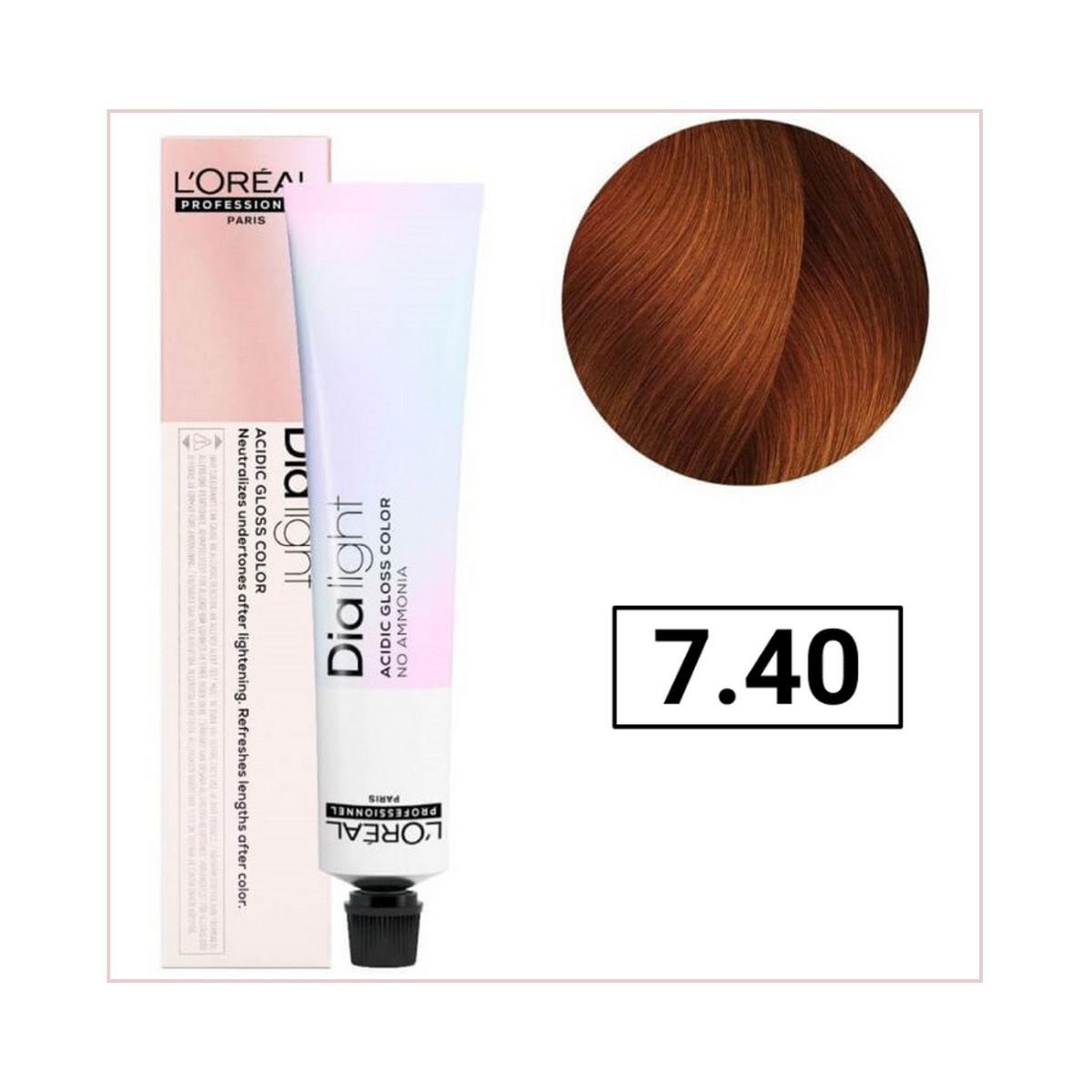 Tintura Dia Ligth 7.40 Rubio Cobrizo Intenso