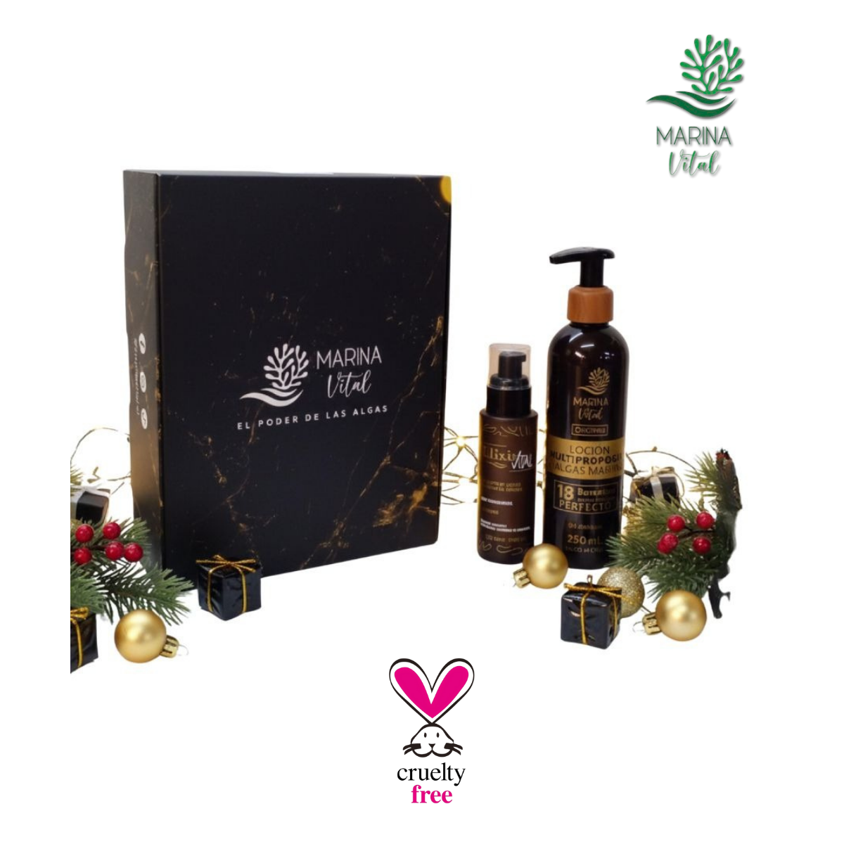 Kit Loción Multiproposito 250 Ml + Serum Elixir 60 ml MARINA VITAL