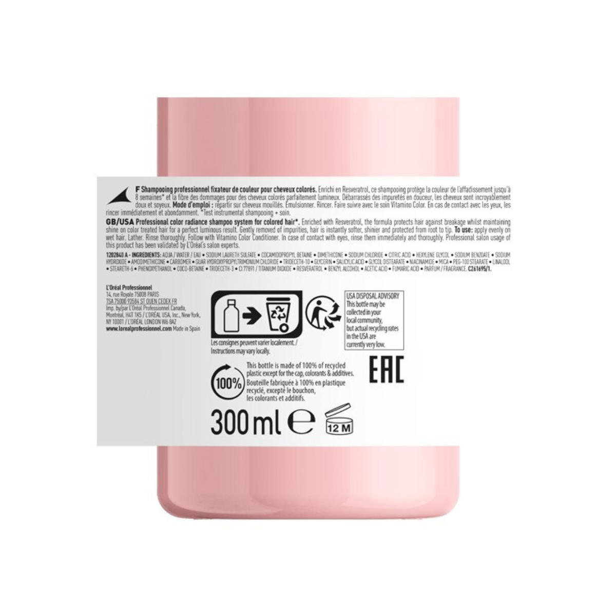 Shampoo Vitamino Color 300 Ml Loreal