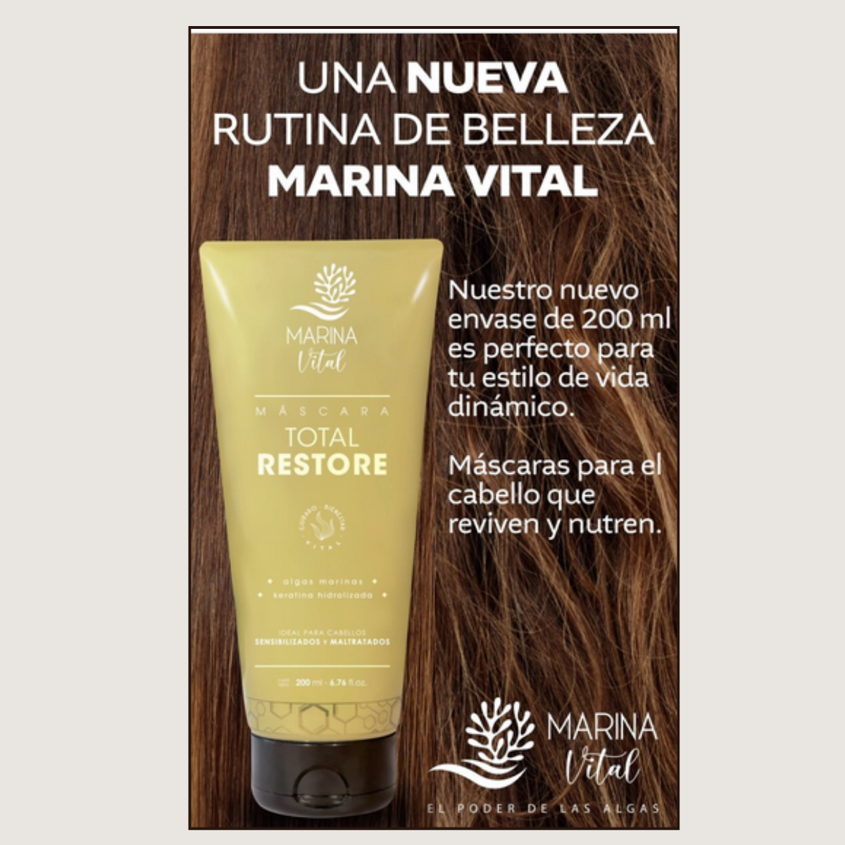 Mascara Total Restore 200 ml Marina Vital