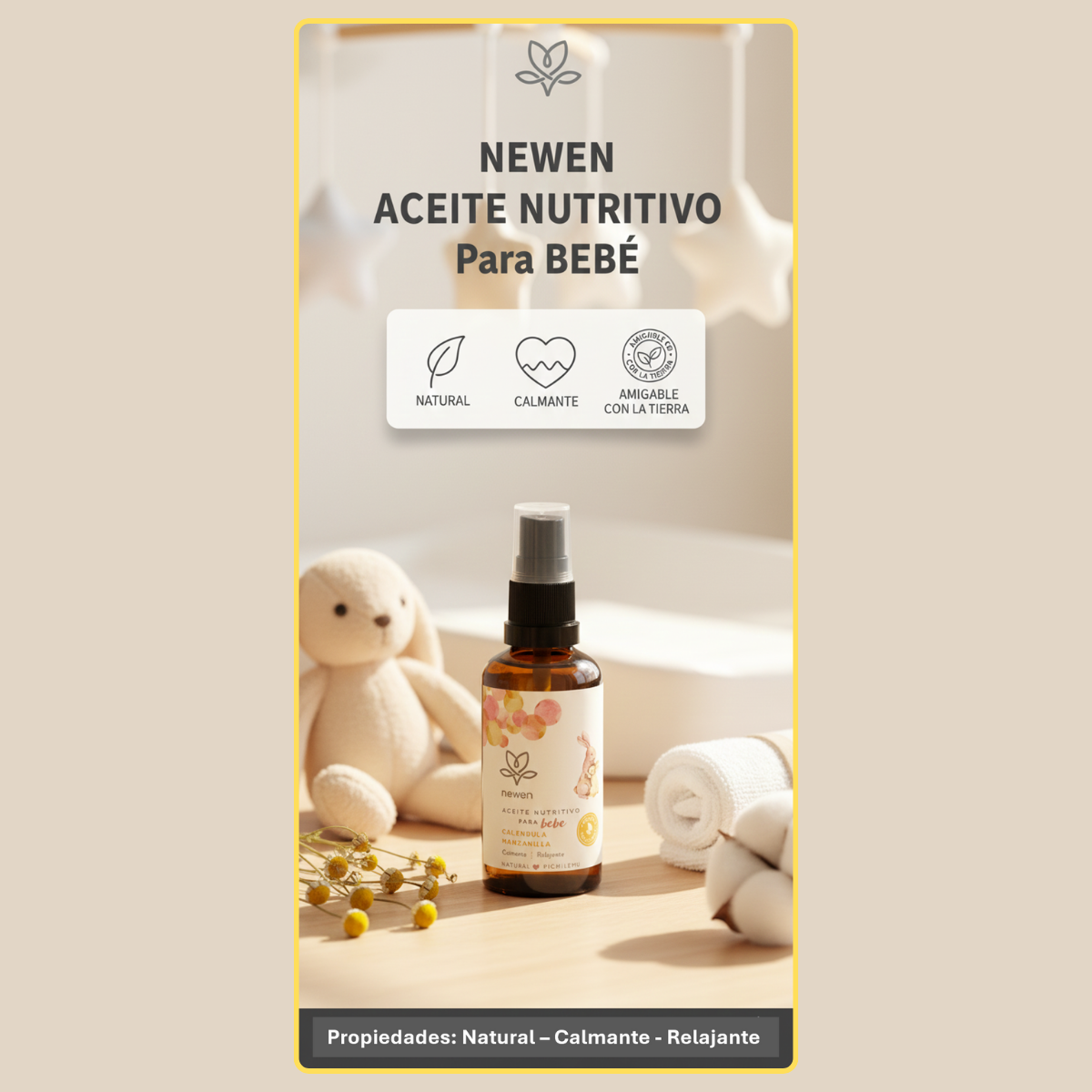 Aceite Nutritivo para Bebe Caléndula Manzanilla 50 ml