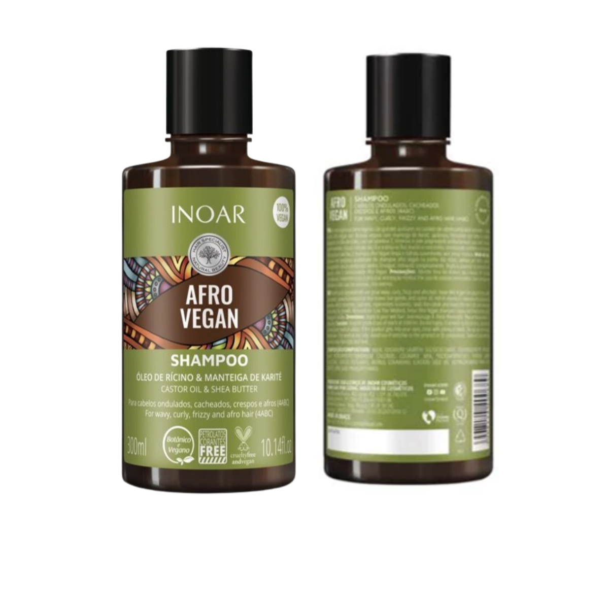 Shampoo Afro Vegan 300 Ml Inoar