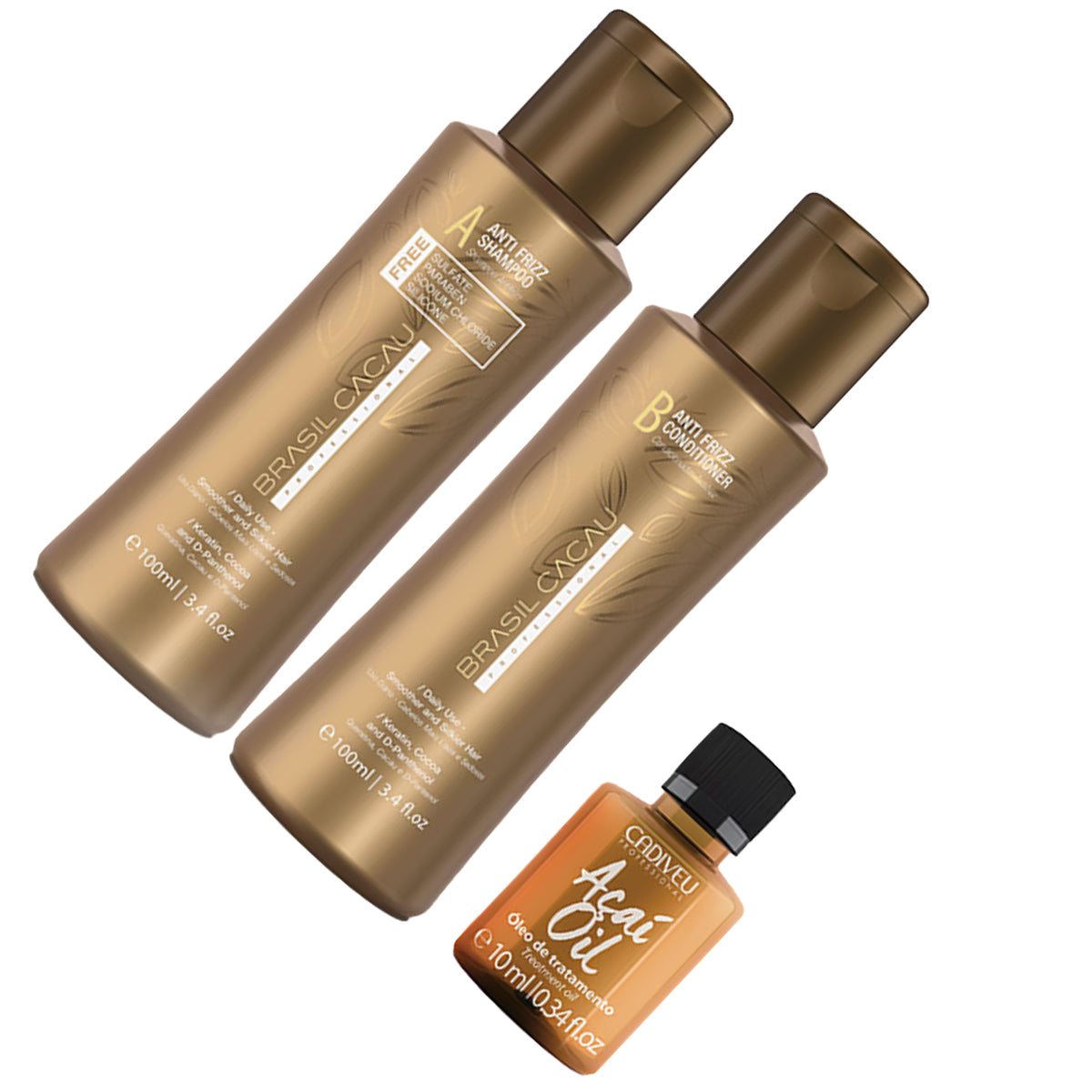 Travel Shampo-Acondicionador y Acai Oil Brasil Cacau