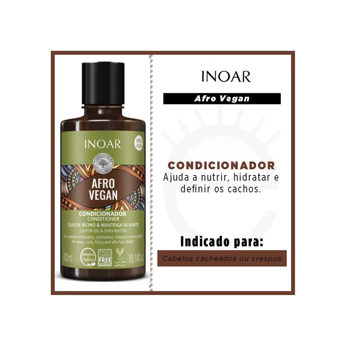 Acondicionador Afro Vegan 300 Ml Inoar