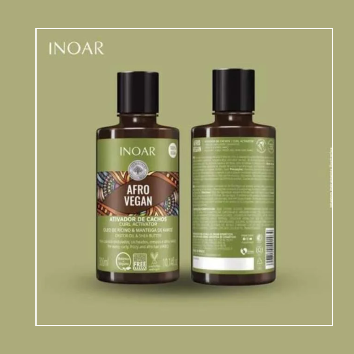 Activador de Rulos Afro Vegan 300 Ml inoar