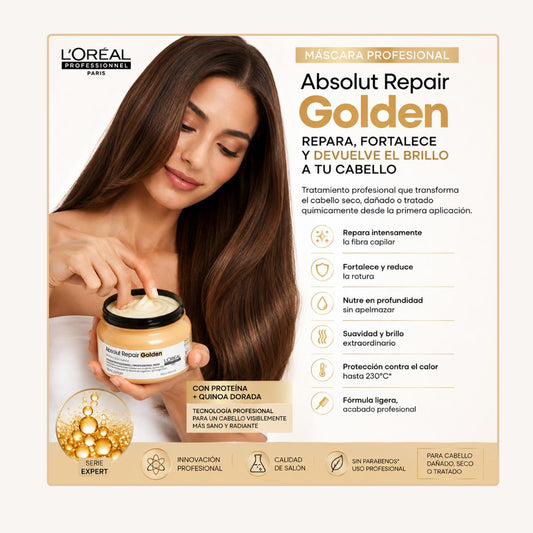 Máscara Absolut Repair Golden 500 ml Loreal Professional