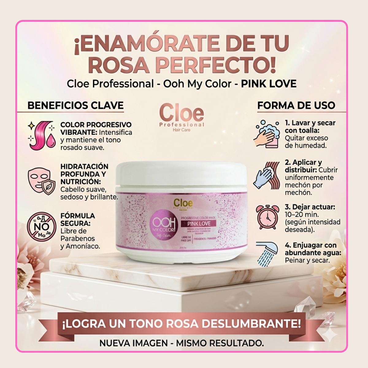 Mascara Pink Love Ooh My Color 270 grs