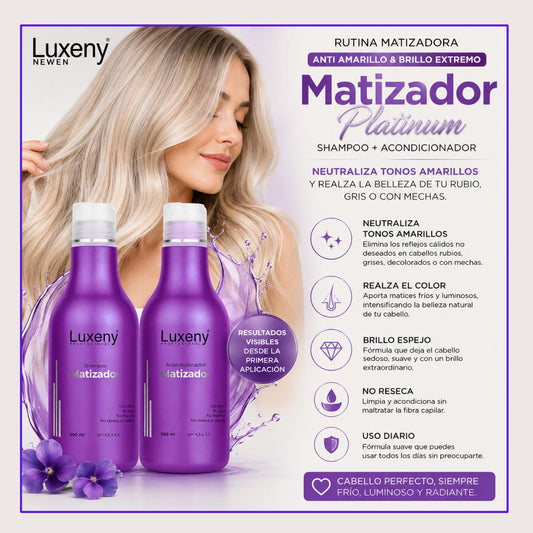 Shampoo y Acondicionador Matizador Platinum 300 ml