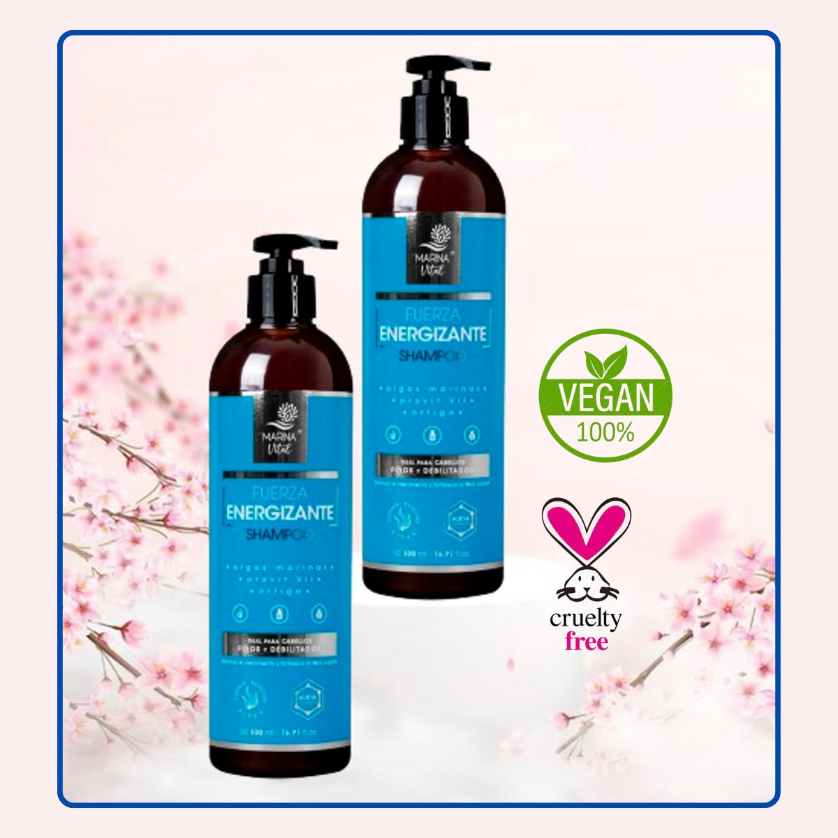 Shampoo Fza Energizante Pack 2 prod 500 ml c.u. Marina Vital