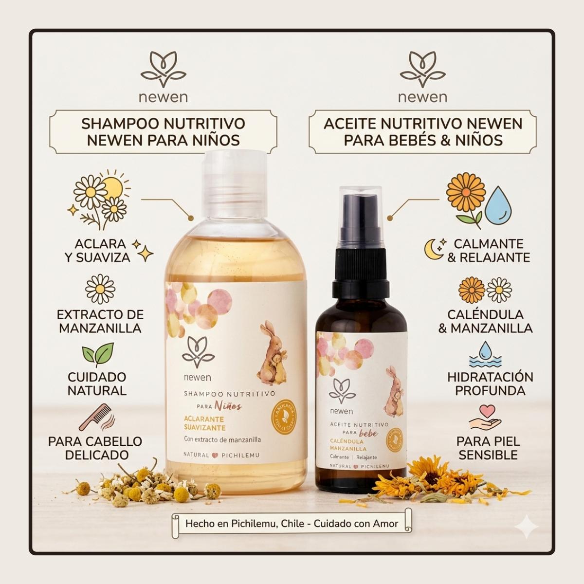 Shampoo para Ñiños y Aceite Nutritivo para Bebe