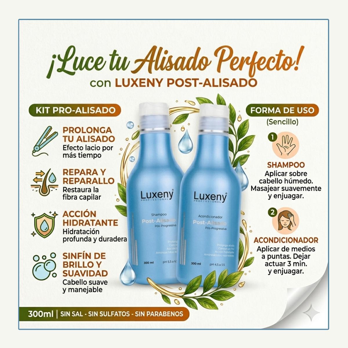 Shampoo y Acondicionador Post-Alisado 300 ml