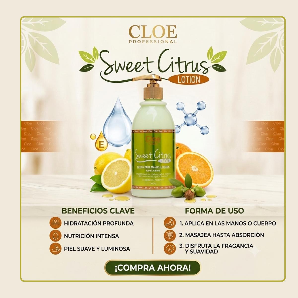 Locion Sweet Citrus Cloe Professional 500 ml