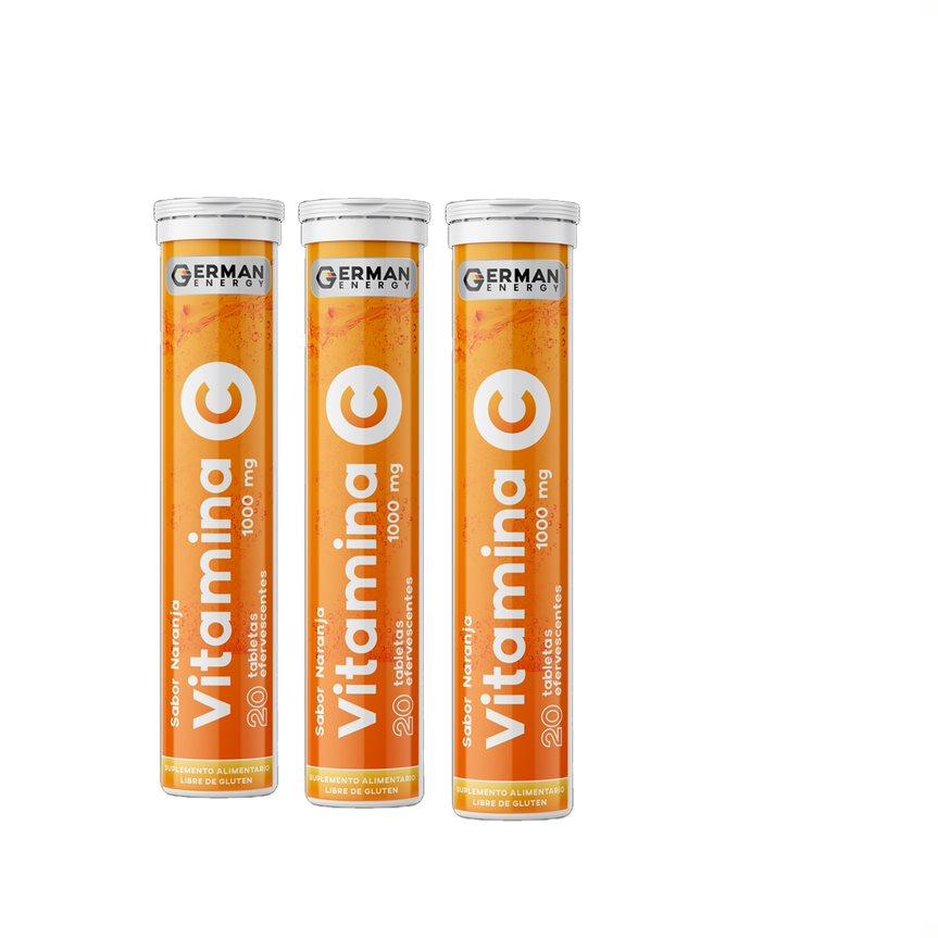 Vitamina C Tabletas efervescentes Sabor Naranja 3 Uni