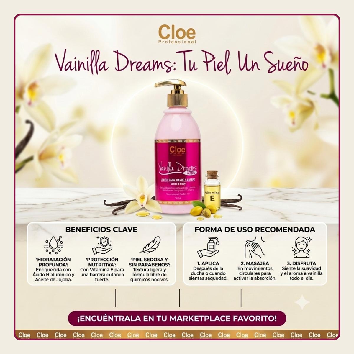 Locion Vainilla Dreams Professional Cloe 500 ml