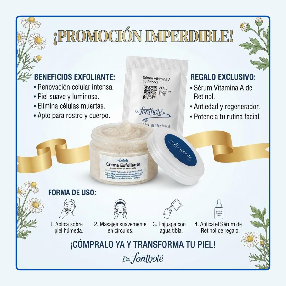 Crema Exfoliante Facial Y Corporal 150 Gr Dr Fontbote