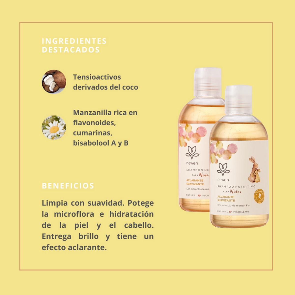 Shampoo Niño (a) Nutritivo Con Manzanilla Pack (2) Newen