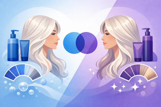 Matizador azul vs violeta para elegir bien