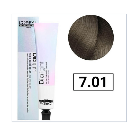 Tintura Dia Ligth 7.01 Rubio Medio Natural Ceniza