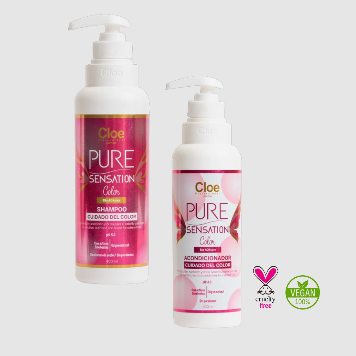 Shampoo y Acondicionador Pure Sensation Color Cloe