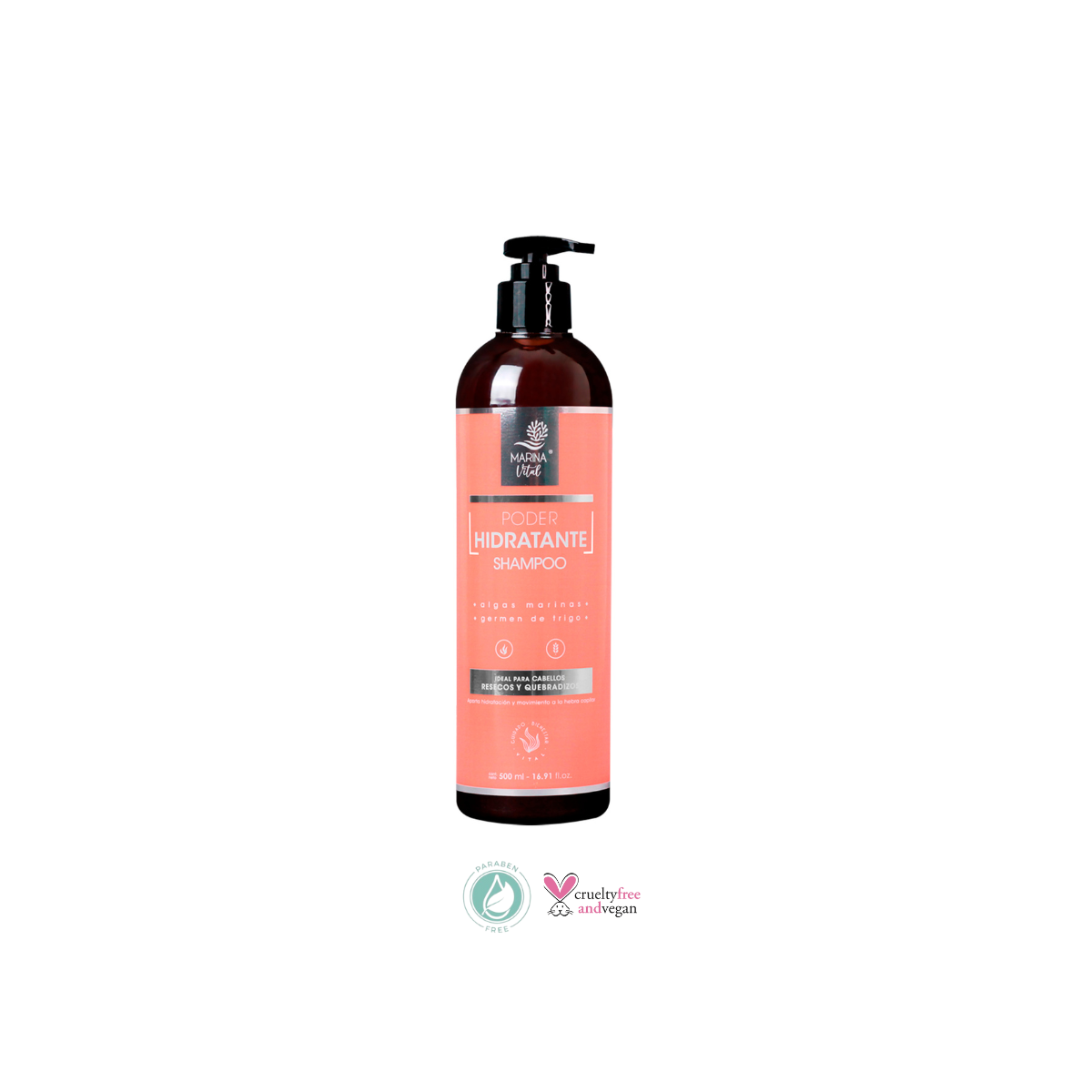 Shampoo Poder Hidratante 500 Ml Marina Vital