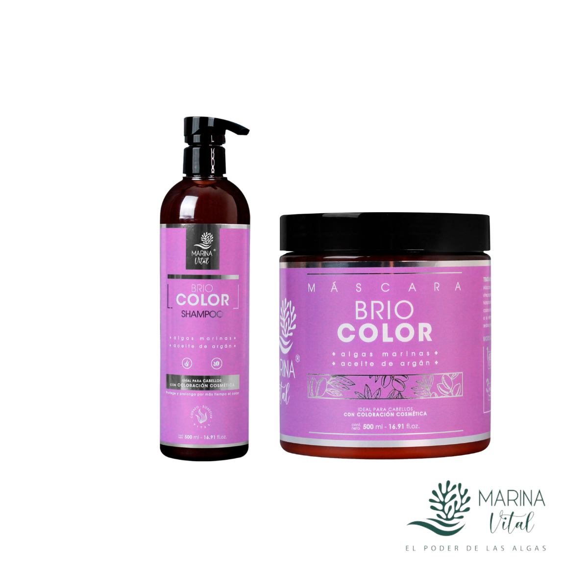Shampoo y Máscara Briocolor Marina Vital