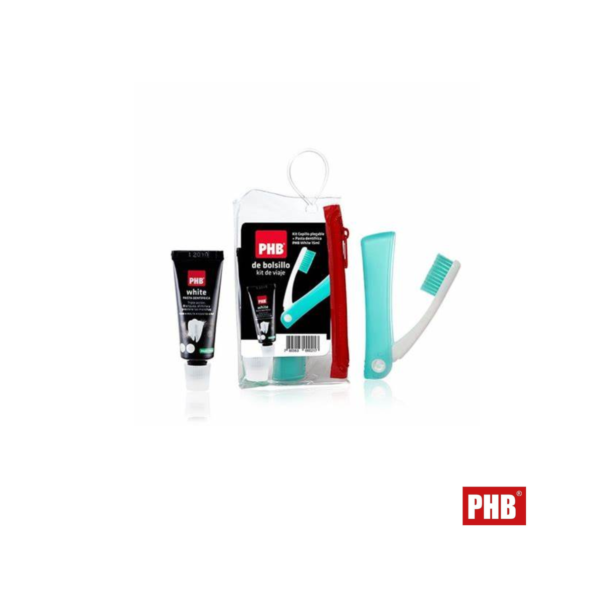 Kit Cepillo Plegable mas Pasta dentrifica PHB