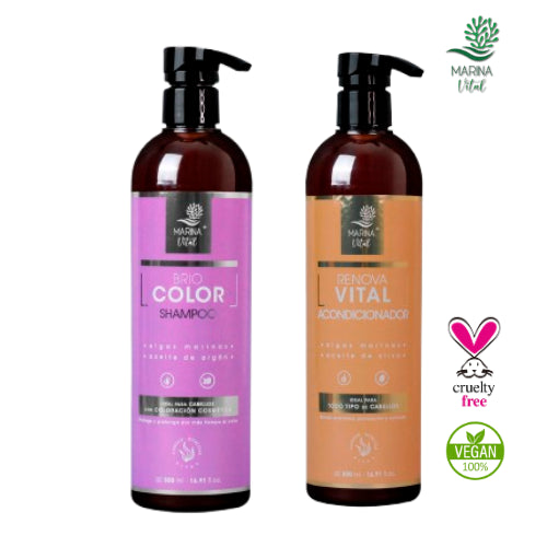 Shampoo Briocolor y Acondicionador Marina Vital