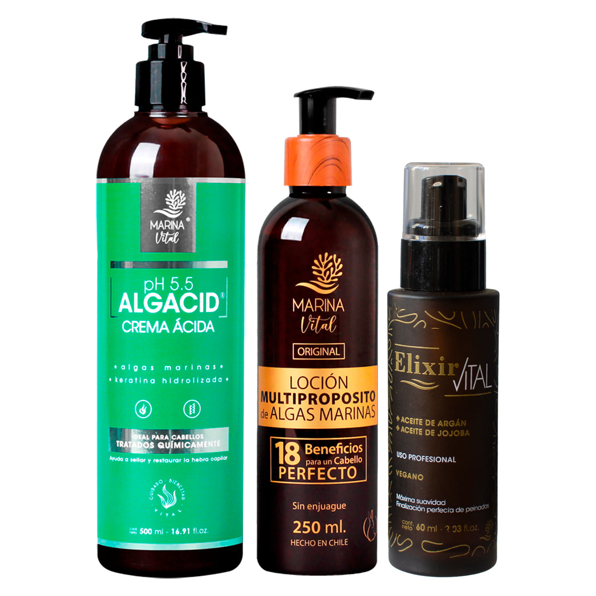 Locion Multiproposito y Serum 50 Ml + Máscara Algacid Marina Vital