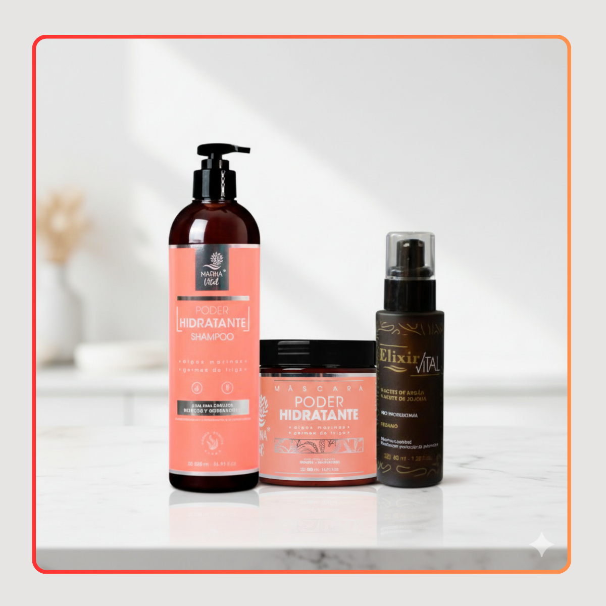 Shampoo Poder Hidratante y Mascara+Serum Marina Vital