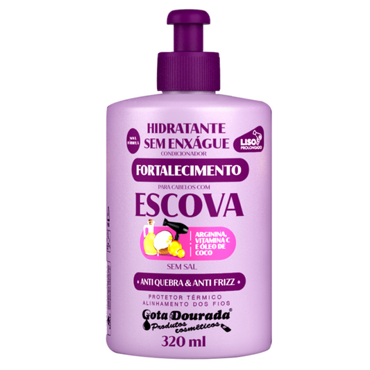 Crema De Peinar Fortalecedor Cabello Liso 320 Ml Gota Dorada