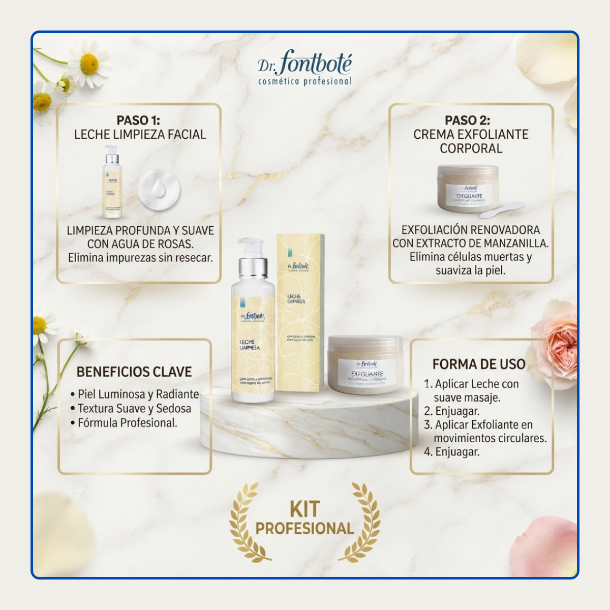 Leche de Limpieza y Exfoliante Dr Fontbote