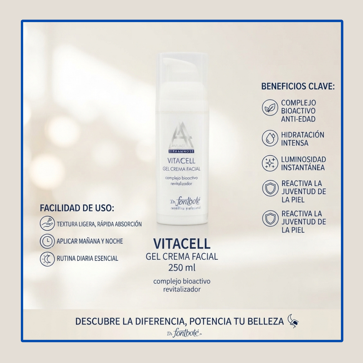 1695 GEL CREMA FACIAL VITACELL CON ESFINGOSOMAS 50 g