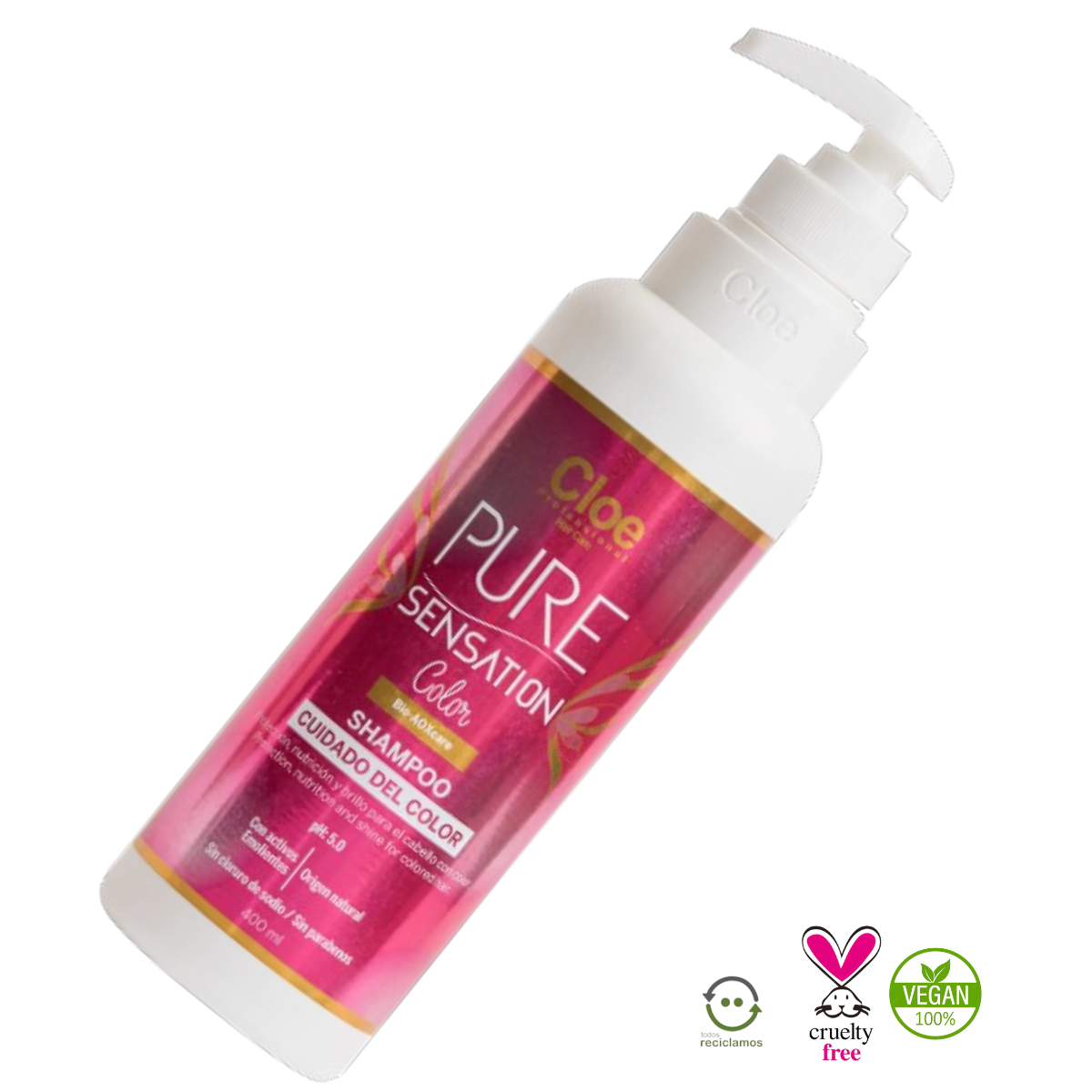 Shampoo Pure Sensation Color Cabello Tinturado 400ml Cloe