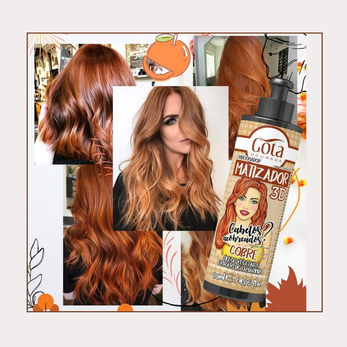 Matizador 3d Cobre 120 Ml Gota Dorada