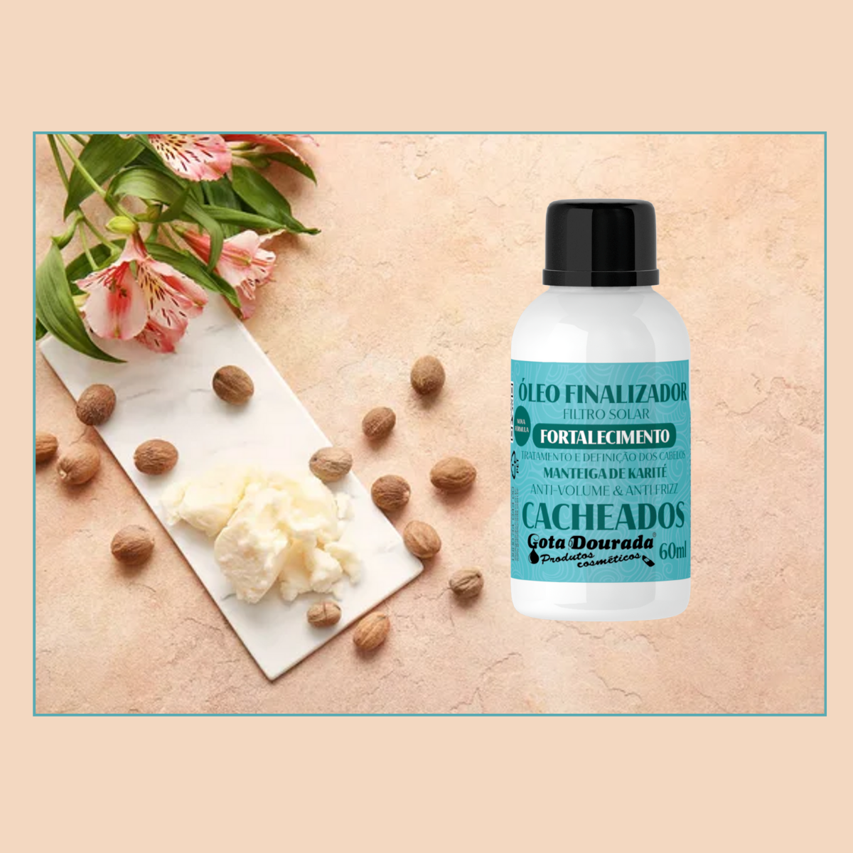 Aceite Fortalecedor Para Cabello Rizado 60 Ml Gota Dorada