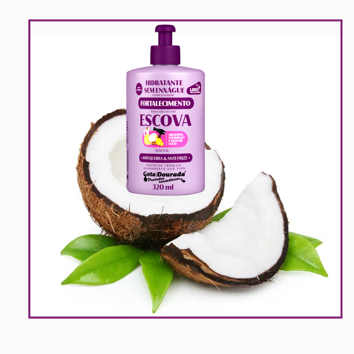 Crema De Peinar Fortalecedor Cabello Liso 320 Ml Gota Dorada