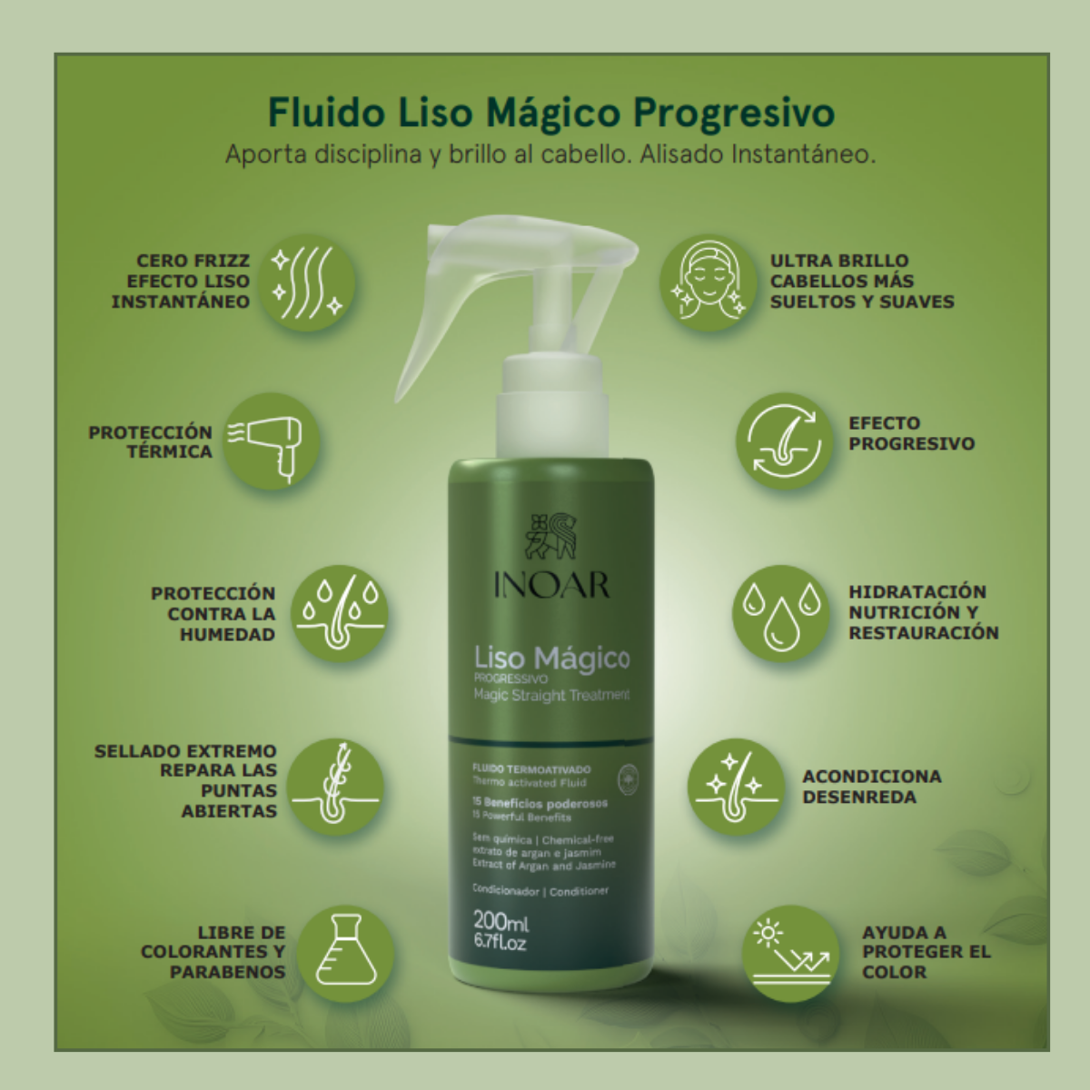 Liso Magico Antifrizz Progressivo 200 Ml Inoar