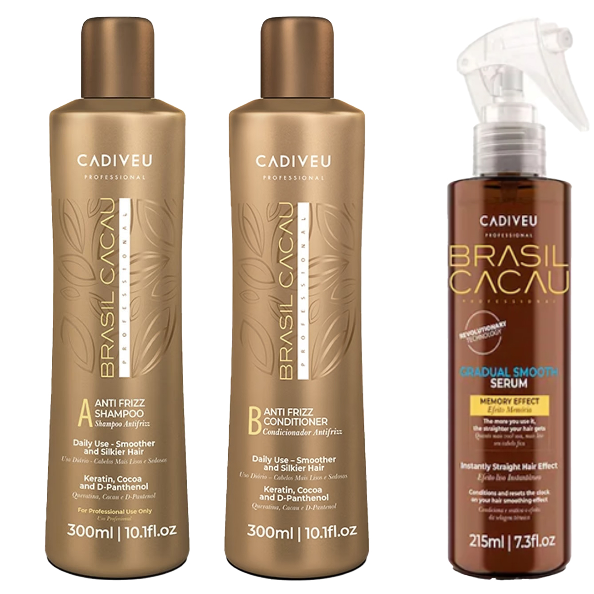 Set Shampoo + Acondicionador + Liso Mágico Brasil Cacau