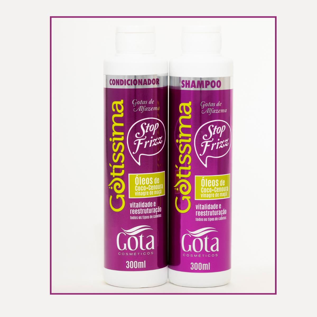 Kit Shampoo Y Acondicionador Gota Dorada Stop Frizz 300 Ml C/U